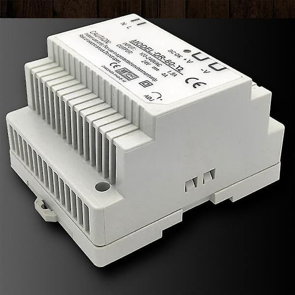 -60-12 Transformator 12 Volt 5 Amp Indrial DIN Skinne AC til 12v (12