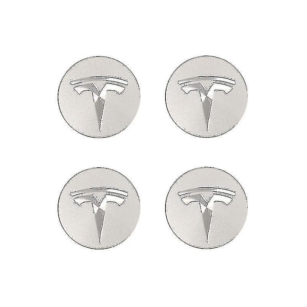 Tesla Model3/x/s/y Navkapselskruv Navkapsel Dekoration Navkapsel Modifieringstillbehör Silver