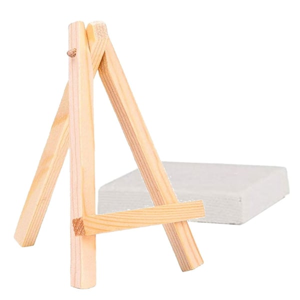 12 st Mini Staffli för Konstnärer + 3 tum x 3 tum Mini Duk Set Måleri Barnhantverk DIY Ritning Litet Bord