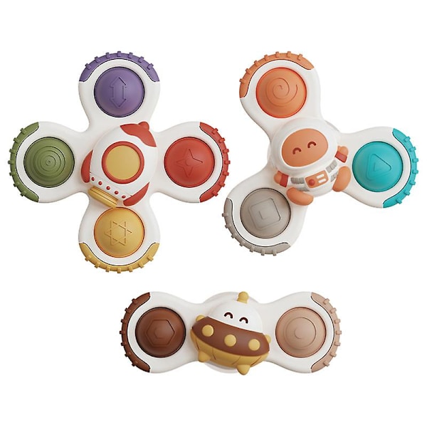 Dww-Ventouse Spinner Jouets pour bb,  Hand Spinner Jouet Bebe 1an, Jouet sensoriel Jouet de Bain pour Bebe, 1 2 3 Ans Anti Stresse Anti anxit bb Cadea