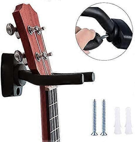 2 st Gitarrhängare Krok Hållare, Gitarr Väggfäste Display Fäste med Skruvar