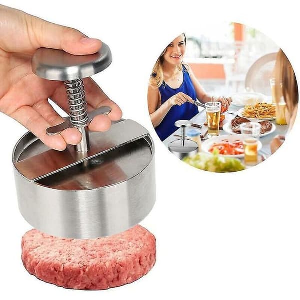 Hamburgerpresse - LARGEIGHT - 304 rustfrit stål - Flere farver - Ergonomisk - Nem at rengøre