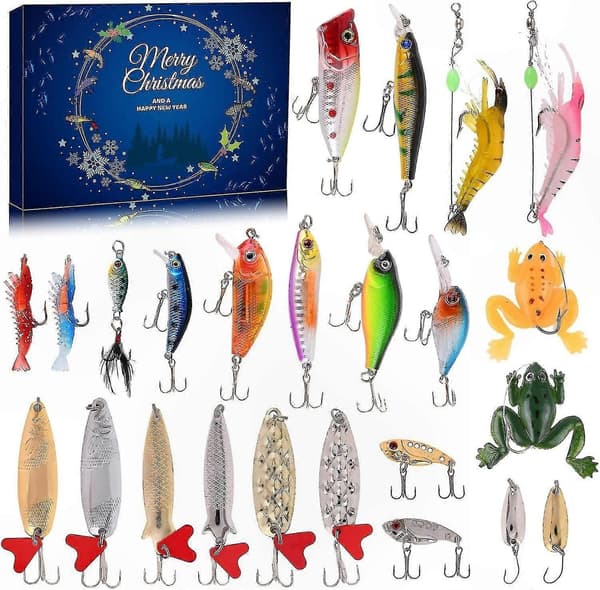 Fiske Adventskalender - 24-dagers Nedtelling Juleagnsett