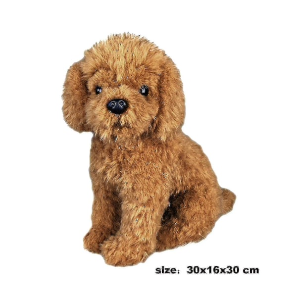 Realistk Plysj Hundefigur Labradoodle Plysj Stoffdyr For Barn -yujia