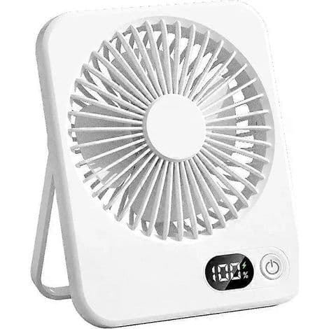 Ultra-stille foldbar bordventilator, langtidsholdbar foldbar bordventilator, miniventilator - hvid
