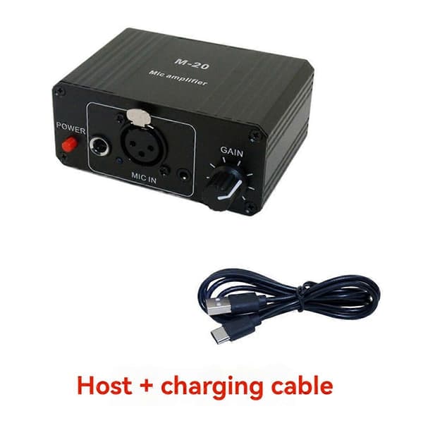 Dynamisk Mikrofon Kondensator Mikrofon Forstærker M-20 Audio 48V Phantom Power Opladning Sort til Live Lyd