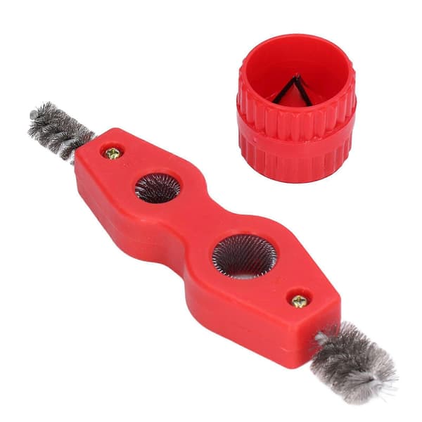 Højkvalitets 2 kobberrørspolerere + 2 affasningsværktøjer 4-i-1 batteriledning