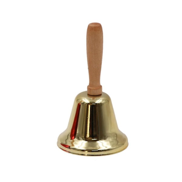 Superhög ljudlig solid handklocka i trähandtag jul handklocka