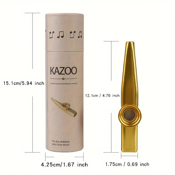 Kazoo Metal Kazoo Guitar Ukulele Accompaniment Farve Begynder Let At Lære Musikinstrument Eid Al-Adha Mubarak Sort