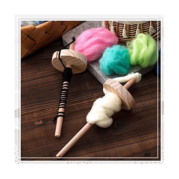 2 stk. DIY Drop Spindle Top Whorl Garn Spinner Hånd Træ Spindehjul Til Garnfremstilling Garn Spindle