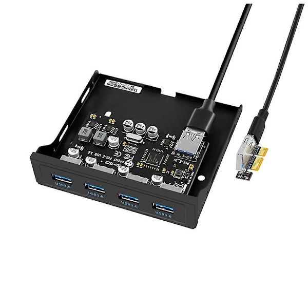 PCI-E till USB 3.0 PC Frontpanel USB Expansionskort PCIE USB Adapter 3,5 Tum Floppy Frontpanel Brac