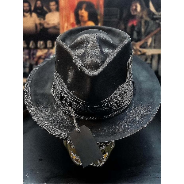 Cowboyhatt för män i punkstil västerländsk cowboyhatt skallhatt