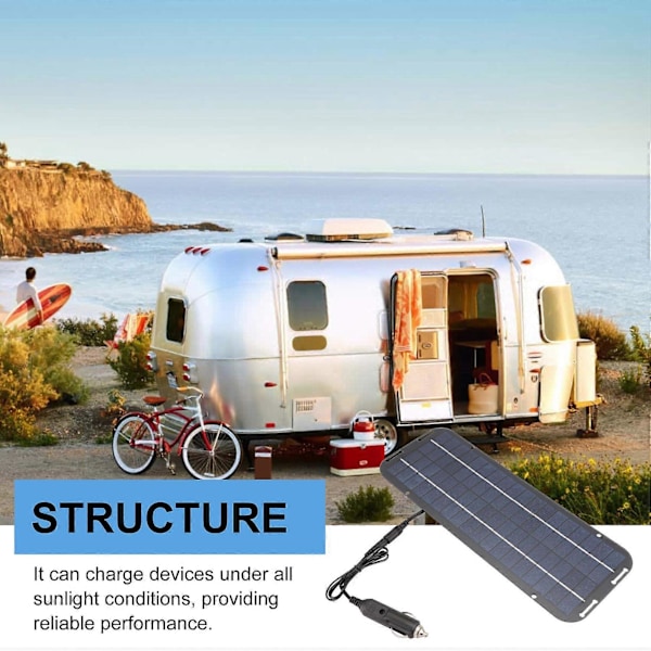 12V 60W Solpaneler Laddare Bil Motorcykel Sparkcykel Portabel Solpanel Billaddare Batteri Ef