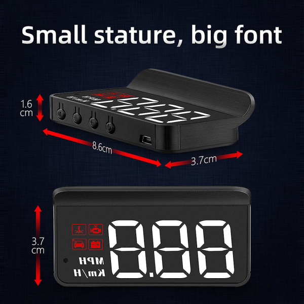 M3 Auto Obd2 Gps Head-up Display Elektronik Hud Projektor Digital Speedometer