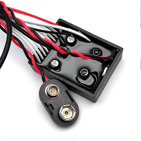 3-bands EQ Förförstärkarkrets Gitarr Dubbel Potentiometer för Aktiv Basgitarr Pickup 5 Kontrollknappar Gui
