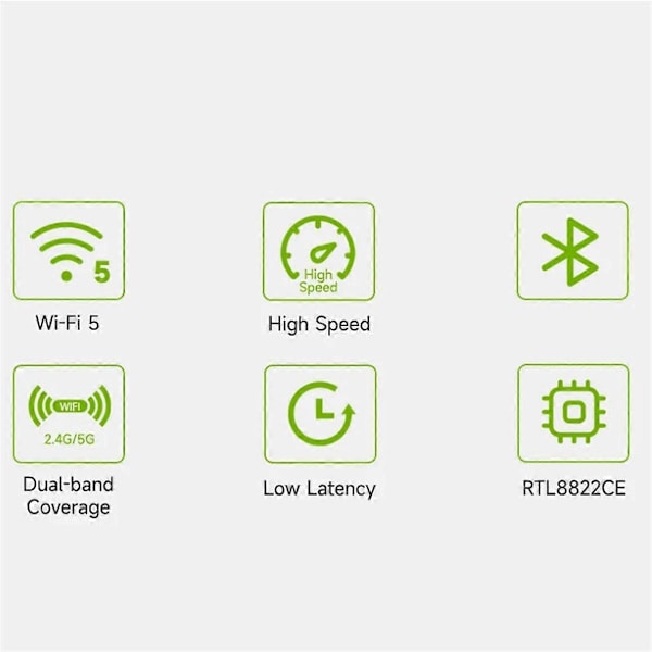 AW-CB375NF Dual-Band Trådløst Nettverkskort, 2.4G/5GHz Dual-Band WiFi-kort, RTL8822CE-CG Kjerne, Bluetooth