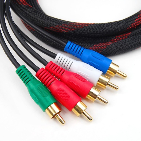 Digiflex HDMI Hunn til 5 RCA RGB Audio Video AV Komponentkabel