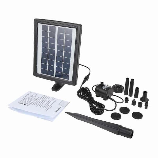 LED Solcellefontene Vannpumpe Kit med Batteri