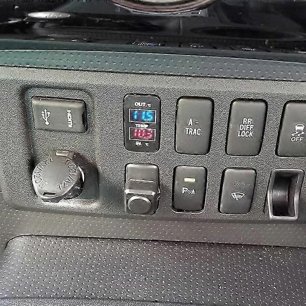 Dobbelt temperaturvisning inne og ute i bilen Dobbelt temperatursensor for Prado Prius