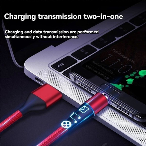 7-Pin Typ C Magnetiska Pluggar Snabbladdningskabeladapter för Magnetisk Laddare 360° Rotation