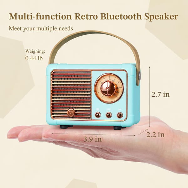 Retroradio, för kontorsbruk, retroradio med Bluetooth, AM/FM/SW reseradio med Bluetooth 5.3, köksradio, stöder USB/TF/AUX-funktion