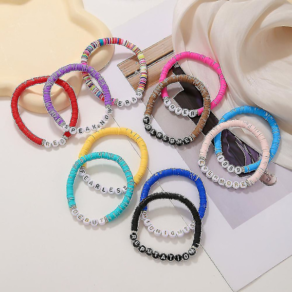 2023 Taylor Swift vänskapsarmband Taylor Eras Tour 1989 Reputation Inspirerade armband Outfits Set Kvinnor Flickor Swiftie Musikälskare Fans Julklappar
