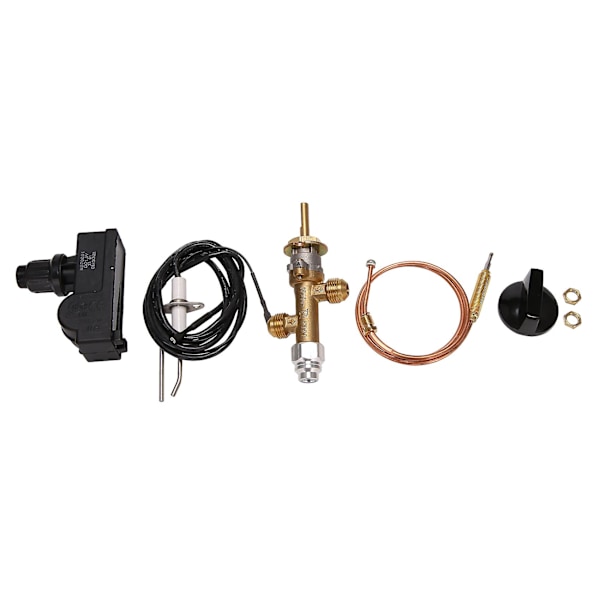 Low Pressure Propane Gas Fireplace Fire Pit Safety Control Valve Kit, Push Button Ignition Kit for Gas Grill, Heater