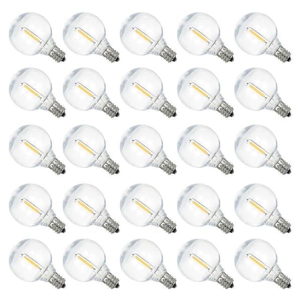 A C110V Globe LEDs G40 Lampor 25PCS E12 Bas Sockel Hållare IP44 Vatten