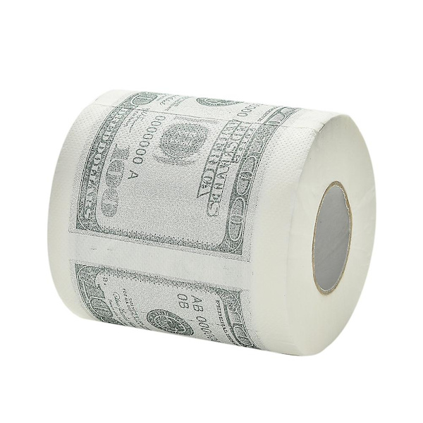 100 dollaria - Yksi sata dollaria seteli wc-paperirulla + 1 miljoona dollaria seteli