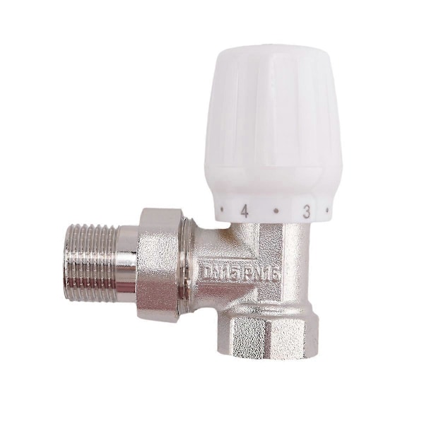 Termostatisk Radiatorventil 2 stk. 15 mm x 1/2 tomme Termostatisk Vinkel TRV Termostatisk Radiatorventil f