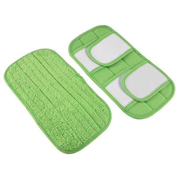 2 STK Våd/Tør Flad Moppeklud Mikrofiber Gulvmoppe Erstatning til Swiffer Sweeper Maskinvaskbar Ea