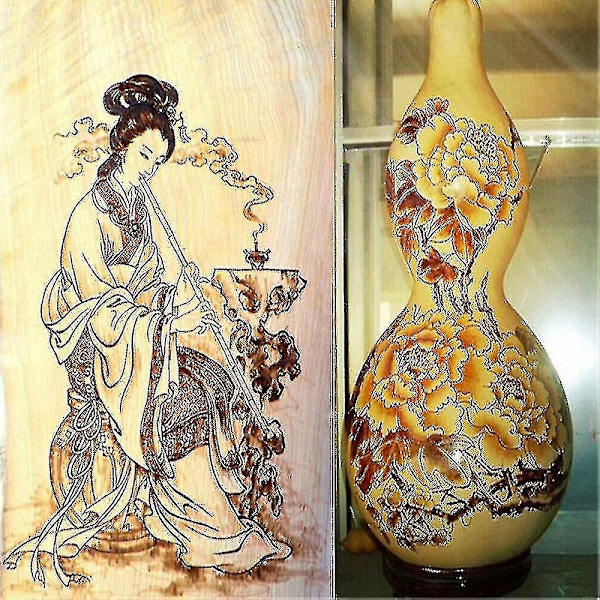 Belita Amy Puunpolttaja Säädettävä Lämpötila Digitaalinen Näyttö Pyrografia Kaksi Kynää Polttava Kone Go