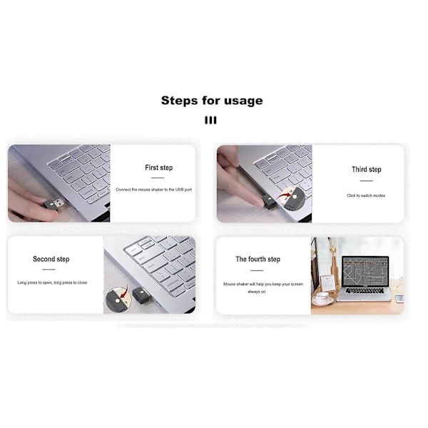 Mus Jiggler Udetectable USB Mover Ingen Software Krævet Sort
