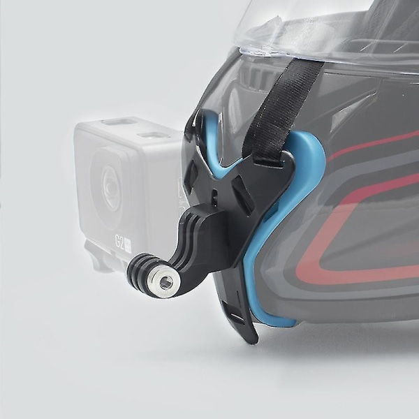 (nior)chin Holder Leuka-kiinnitys Moottoripyörän Täyskasvo Kypärän Hihnan + Ylimääräinen Eri Tilanteisiin Litteä Ja Kaareva Liimakiinnitys GoPro Insta360 Dji Sjcam A
