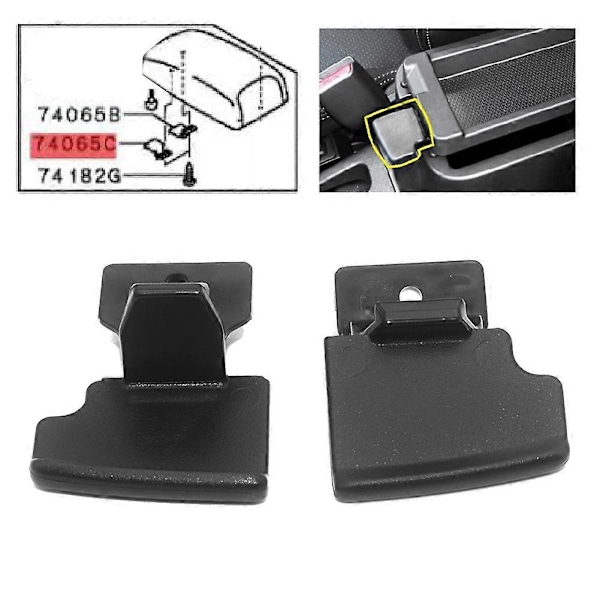 2 stk. Midtkonsoll Armlenestøtte Låsedeksel Sentral Armlenesboks Lås for Mitsubishi Outlander ASX 8011A408 8011A409