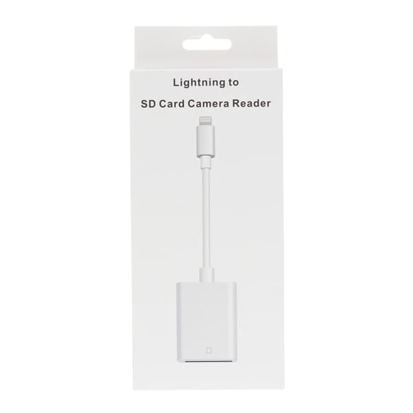 Minnekortleser for SD-kort til iPhone og iPad med lightning-kontakt