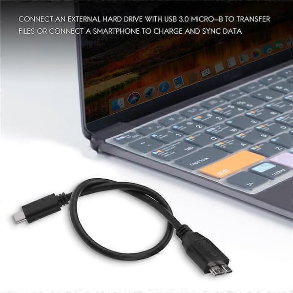 Kiintolevyn kaapeli, USB 3.1 Type-C uros - USB 3.0 Micro-B uros datakaapeli tabletille ja puhelimelle