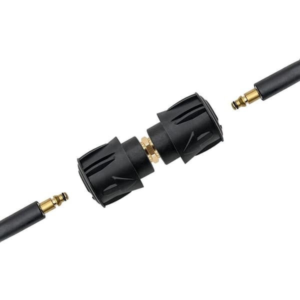 Tillbehör till högtryckstvätt: Karcher dubbelhövdad högtryckssnabbkoppling. 2-pack slanganslutningsadapter