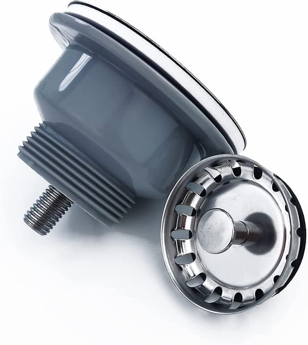 Vaskeafløb uden overløb rustfrit stål kurv 84 mm 1\", Rustfrit stål + ABS, Afløb + Kurv