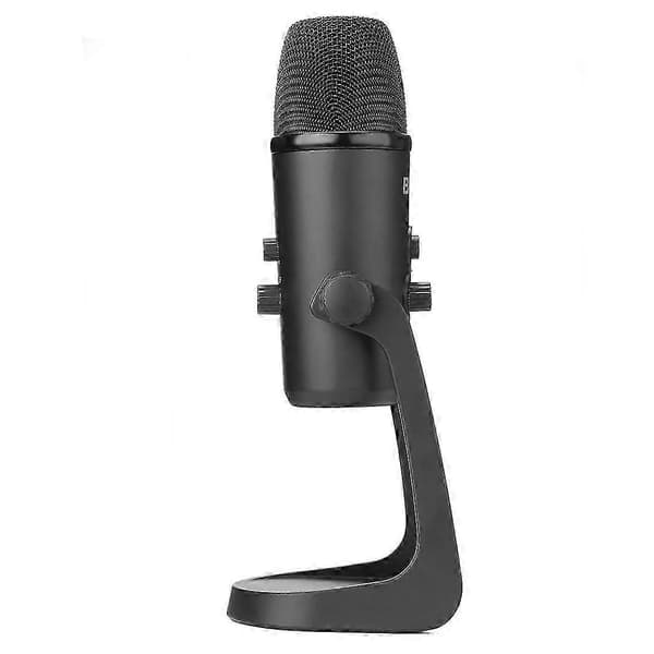 USB Kondensatormikrofon BOYA BY-PM700 med Holder Egnet til PC/Mac Livestreaming KTV osv. (Sort)