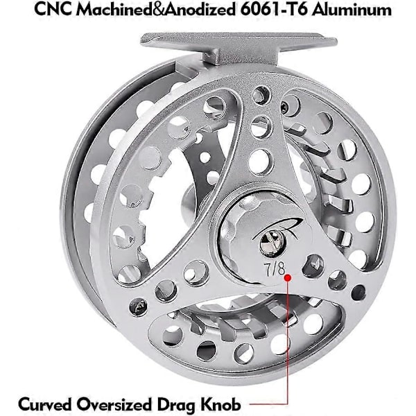 Fuldt Aluminium Legering Metal Fiskehjulsrulle CNC-Bearbejdet 7/8 Fiskehjulsrulle Sort
