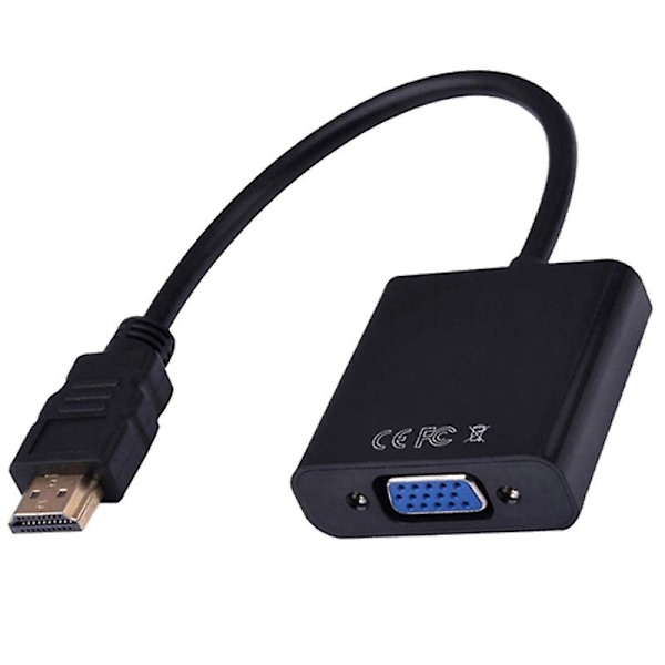 HDMI-kompatibel hann til VGA hunn 1080p videokonverteringsadapterkabel for PC DVD HDTV