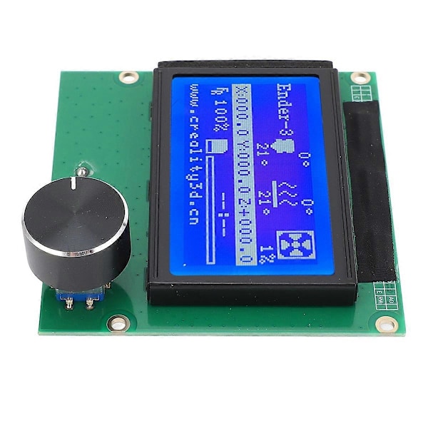 3D-skrivare LCD-skärm med kontrollpanel, 12864 Blå skärm för Ender 3, 3s, 3X, 3 Pro
