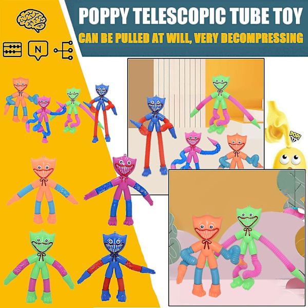 Pop Tube Poppy Game Time Fidget Toy Stress Relief Huggy Wuggy