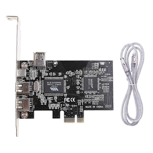 PCIE 1394A Video Capture Controller Kort 3 Porte 1394A Firewire PCI for Express