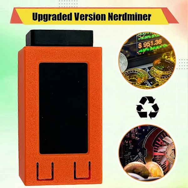 Uppgradera Nerdminer 118KH/S 1.91 tums Färgskärm med Kylfläkt BTC Solo Lotteri Miner Bitcoin BTC