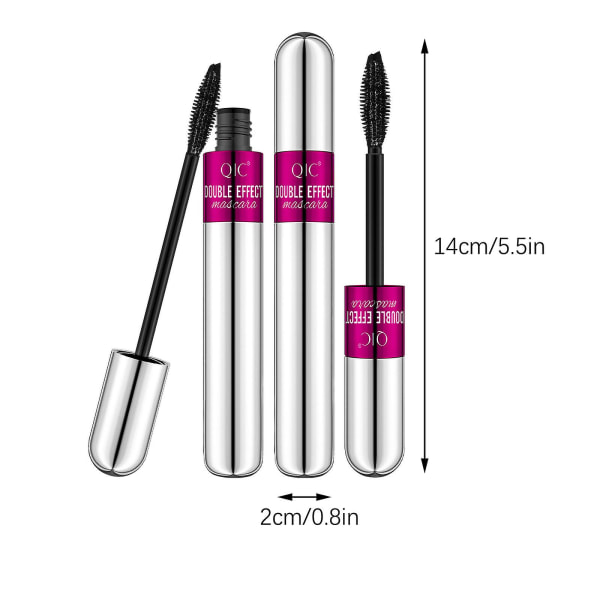 Mascara 2 i 1 Mascara 5X Lengre Kosmetikk For Naturlig Forlengelse Og Tykkelse Ingen Klumper 4D Silkefiber Mascara Salg