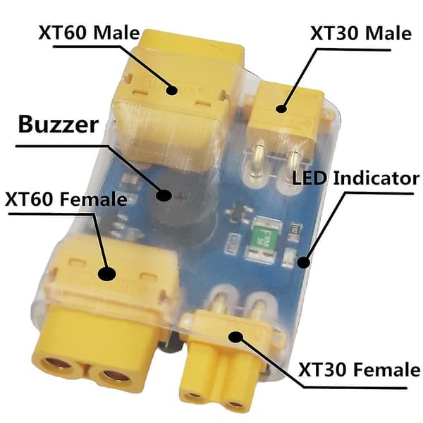 XT30 / XT60 Smart Smoke Stopper Kortslutningsbeskyttelse Plugg for FPV Drone Del