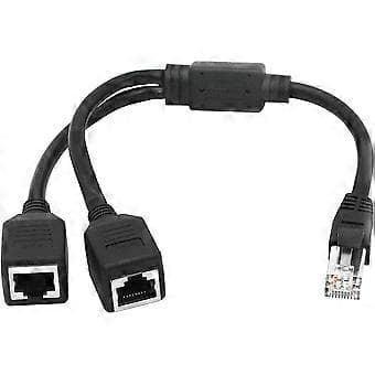 Ethernet Netværks Splitter, 1 Han til 2 Hun Y Adapter Kabel, Ethernet Forlænger Stik