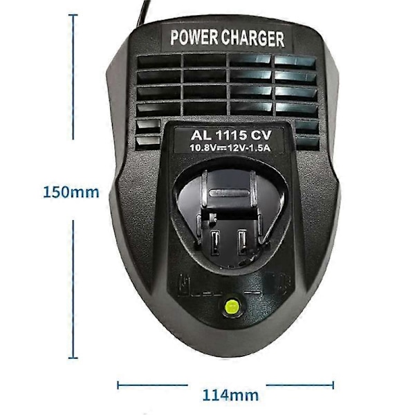 AL1115CV Batterilader til 10,8V 12V BAT411 BAT412A Li-Ion Batterier Udskiftning Elektrisk Boremaskine